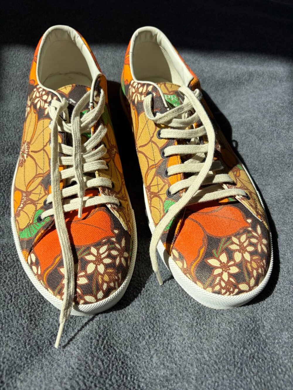 Prada Fall 2024 Runway Floral Print Canvas Sneakers US 9 Men's EU 41 Women's 11